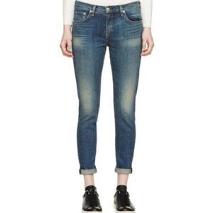 Rag & Bone Blue Medium Chamberlain Wash Relaxed Fit Jeans